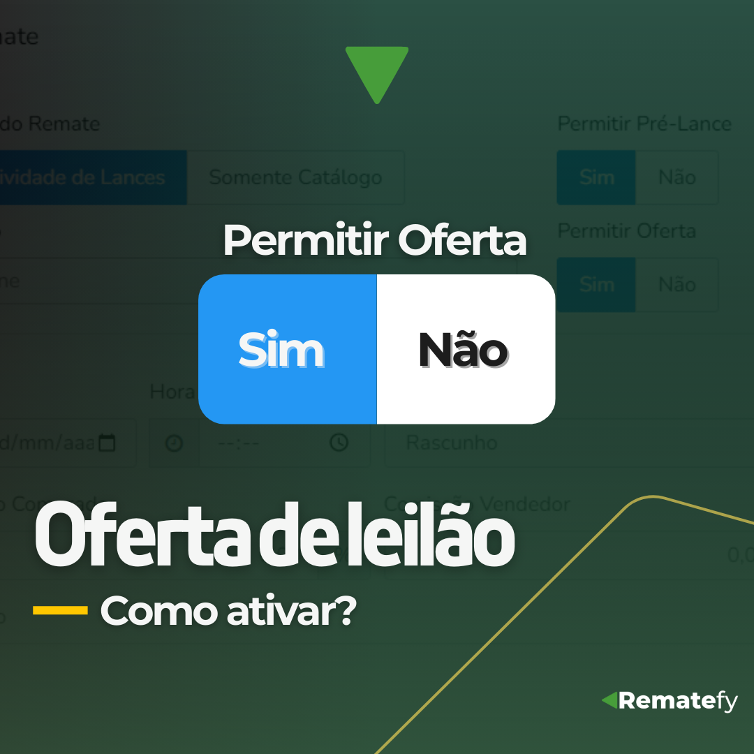 Oferta de leilão: Como ativar