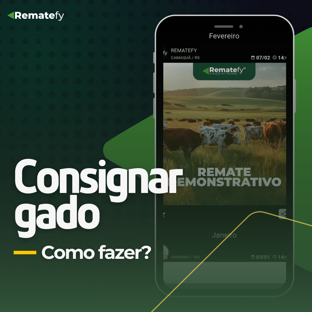 Consignar gado direto pelo app do Rematefy
